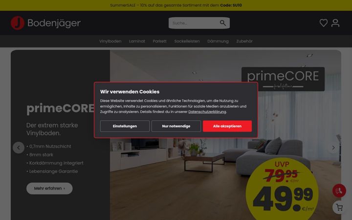 Screenshot von bodenjaeger.de