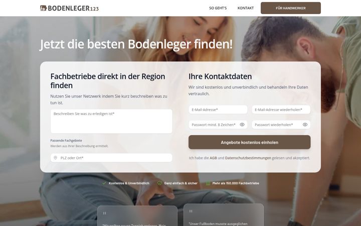 Screenshot of bodenleger-123.de