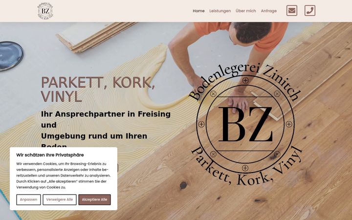 Screenshot of bodenlegerei-zinitch.com