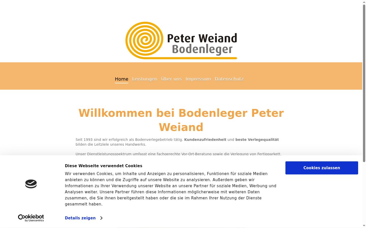 Screenshot van de toestemmingsbanner zoals getoond vóór enige interactie