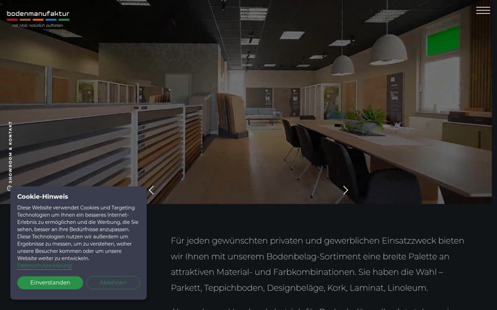 Screenshot of bodenmanufaktur-metzger.de