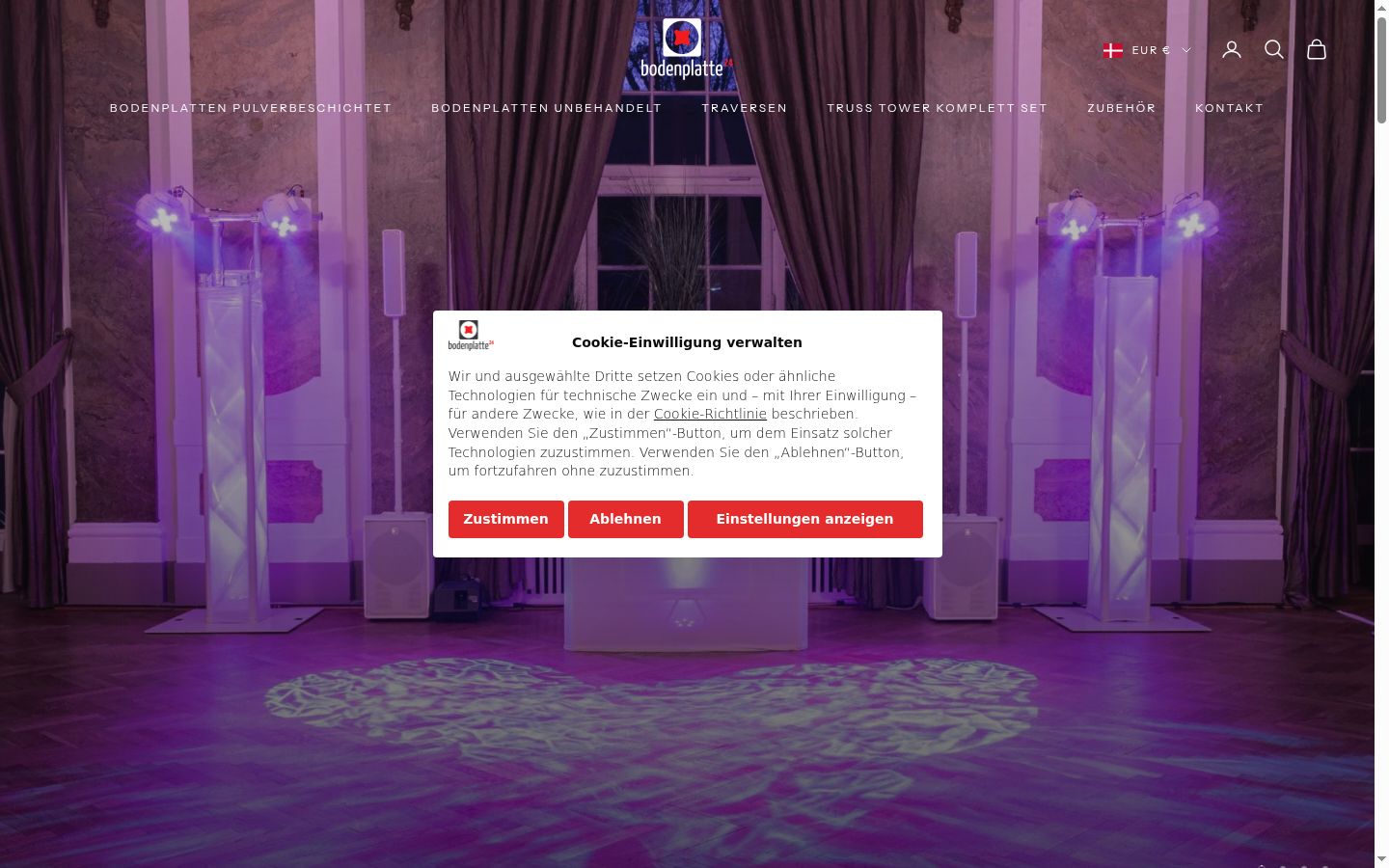 Zrzut ekranu banera zgody wyświetlanego przed jakąkolwiek interakcją