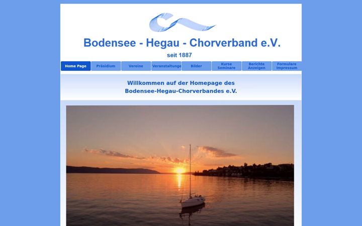 Captura de ecrã de bodensee-hegau-chorverband.de