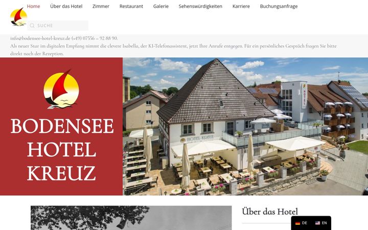 Screenshot of bodensee-hotel-kreuz.de