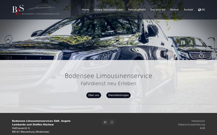 Captura de ecrã de bodensee-limousinenservice.de