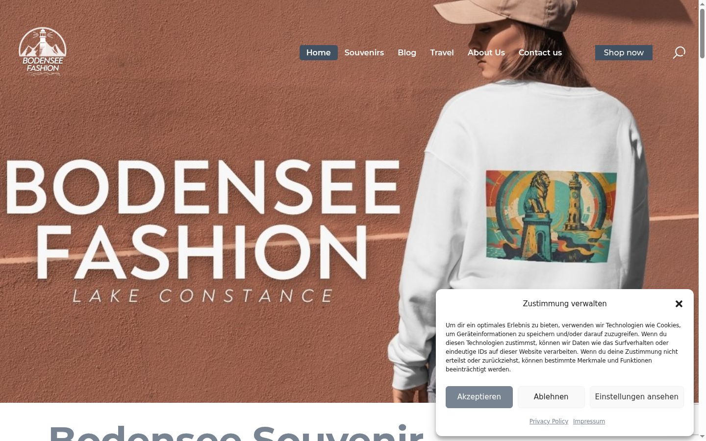 Screenshot del banner di consenso mostrato prima di qualsiasi interazione