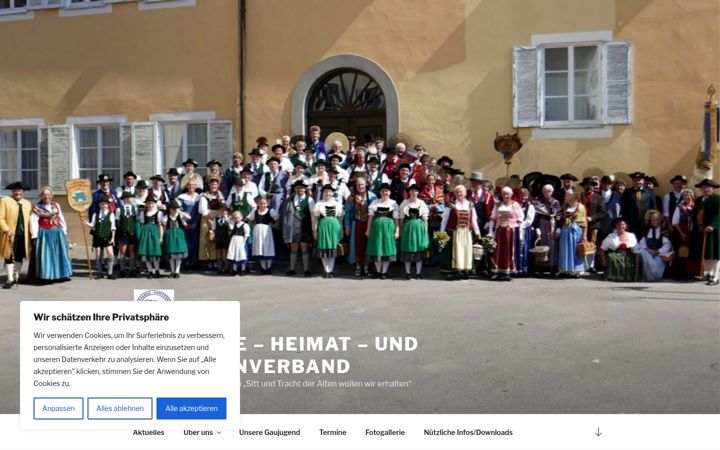 Screenshot of bodenseegau-trachtenverband.de