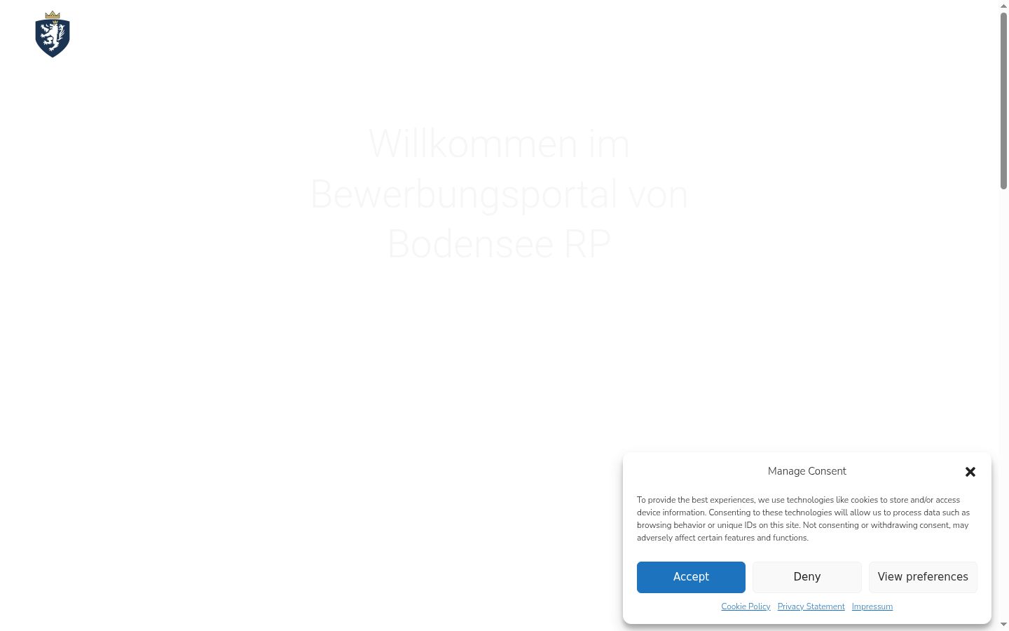 Screenshot del banner di consenso mostrato prima di qualsiasi interazione