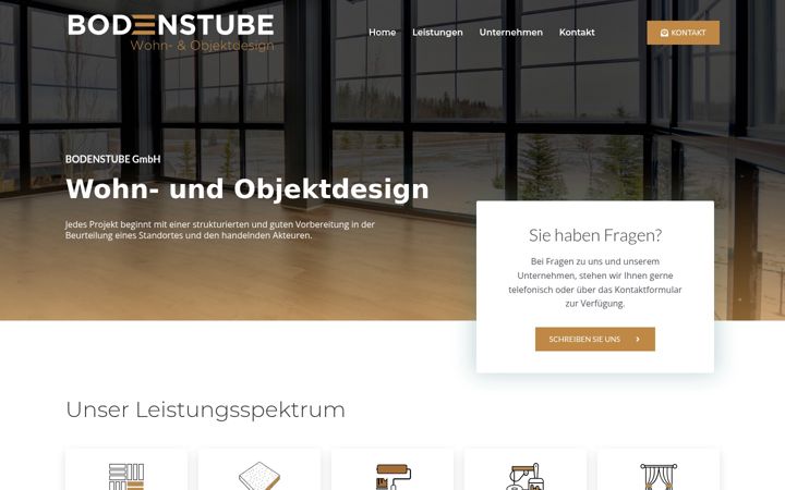 Screenshot von bodenstube.de