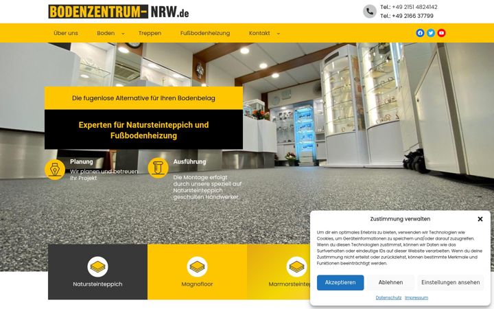 Screenshot of bodenzentrum-nrw.de