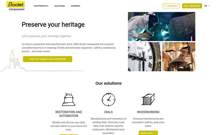 Screenshot του bodet-campanaire.com