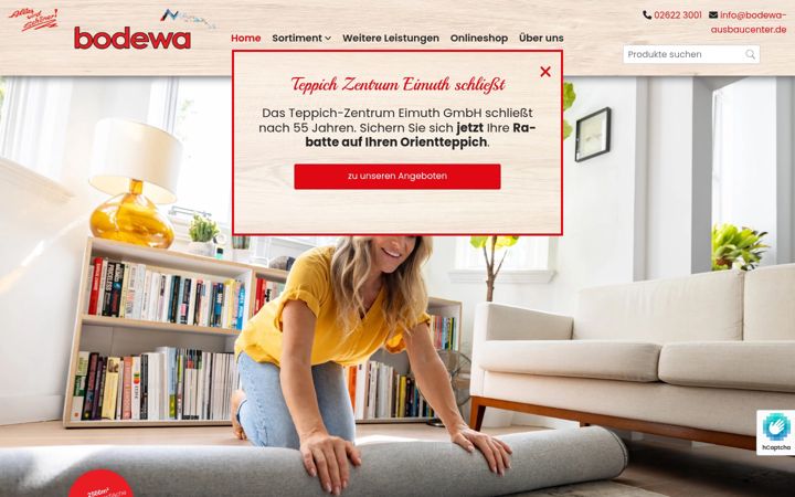 Screenshot του bodewa-ausbaucenter.de