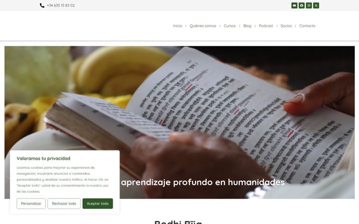 Kuvakaappaus sivustosta bodhibija.net