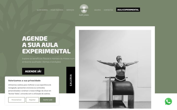 Screenshot of bodhitreepilates.pt