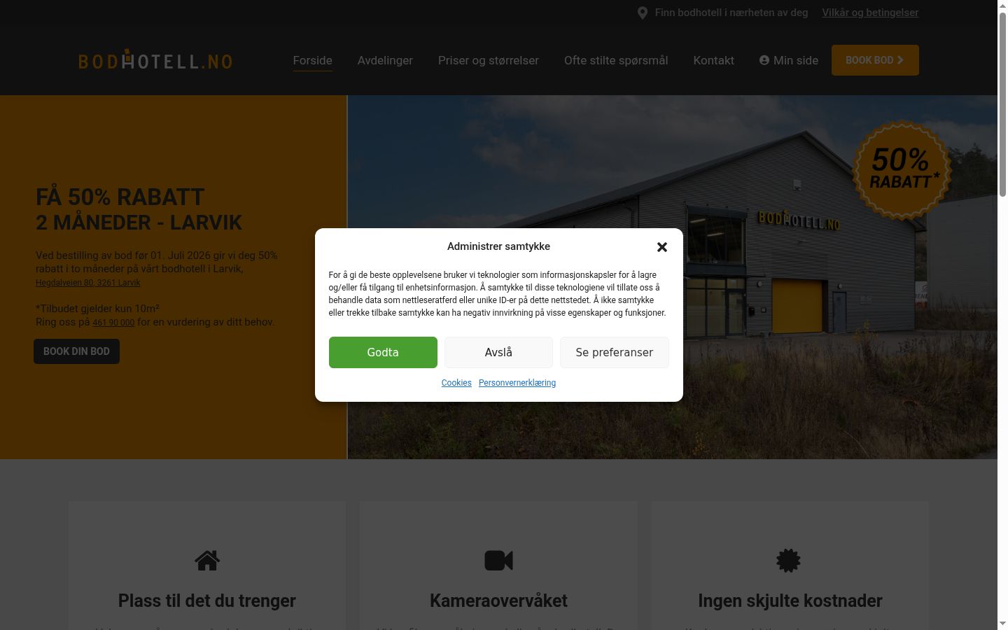 Kuvakaappaus suostumusbannerista, joka näytettiin ennen mitään vuorovaikutusta