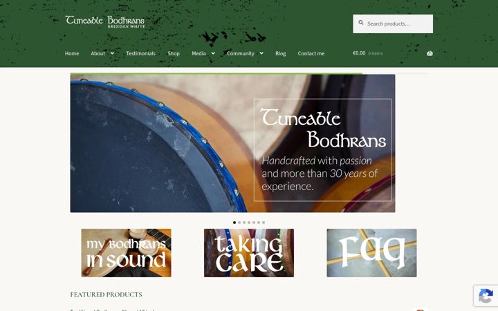 Screenshot of bodhran.eu
