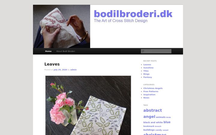 Screenshot of bodilbroderi.dk
