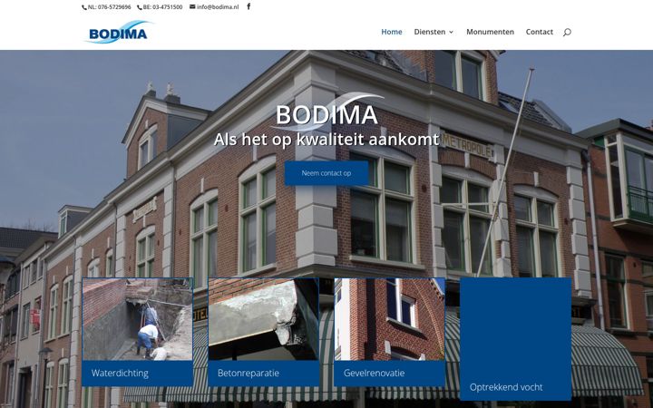 Screenshot von bodima.eu