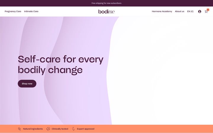 Screenshot of bodime.care
