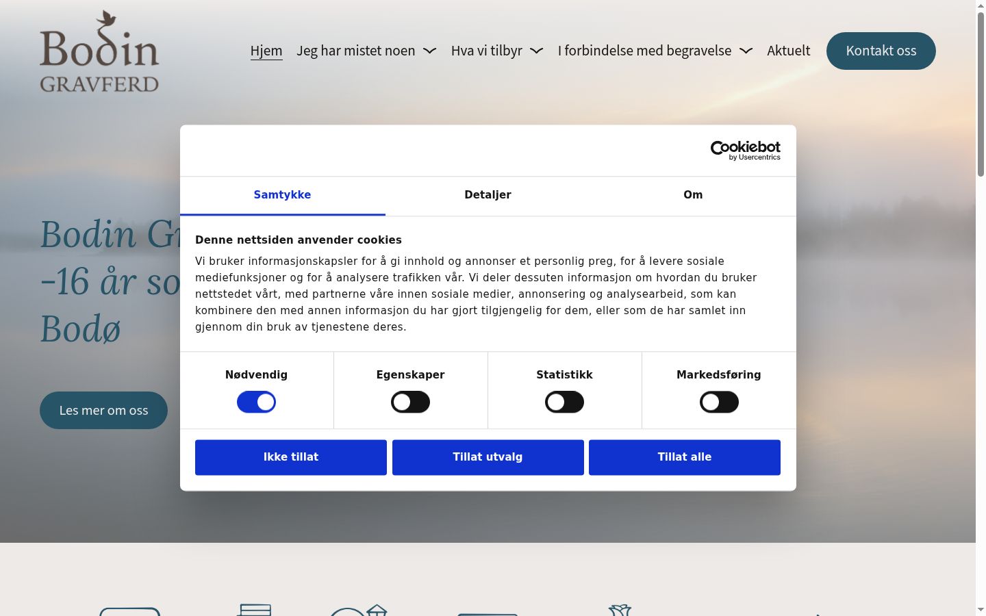 Screenshot des Einwilligungsbanners vor jeglicher Interaktion