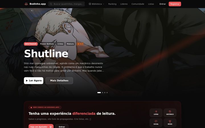 Screenshot of bodinho.app