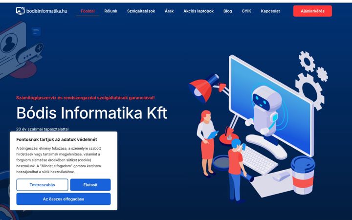 Screenshot of bodisinformatika.hu