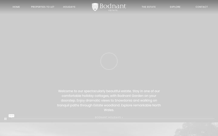 Screenshot of bodnant-estate.co.uk