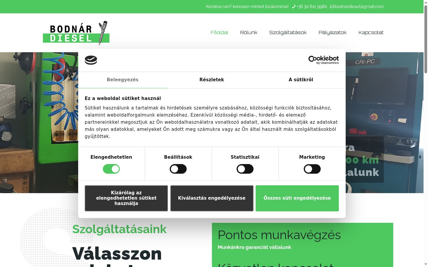 Captura de pantalla del banner de consentimiento mostrado antes de cualquier interacción