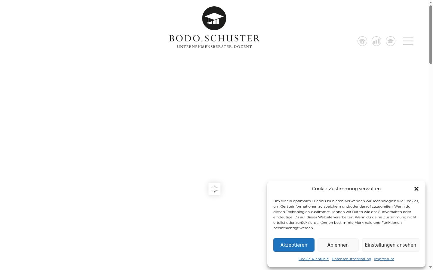 Screenshot del banner di consenso mostrato prima di qualsiasi interazione