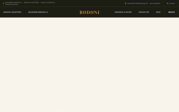Captura de pantalla de bodoni.org