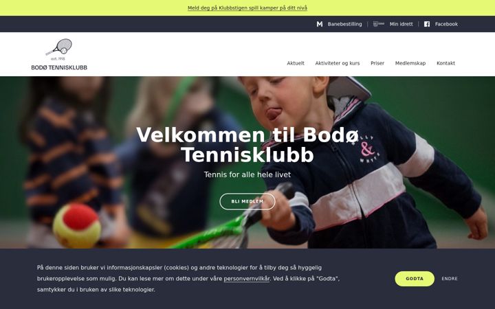 Kuvakaappaus sivustosta bodotk.no
