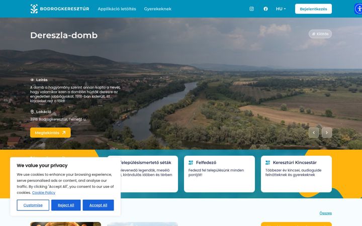 Screenshot of bodrogkeresztur.eu