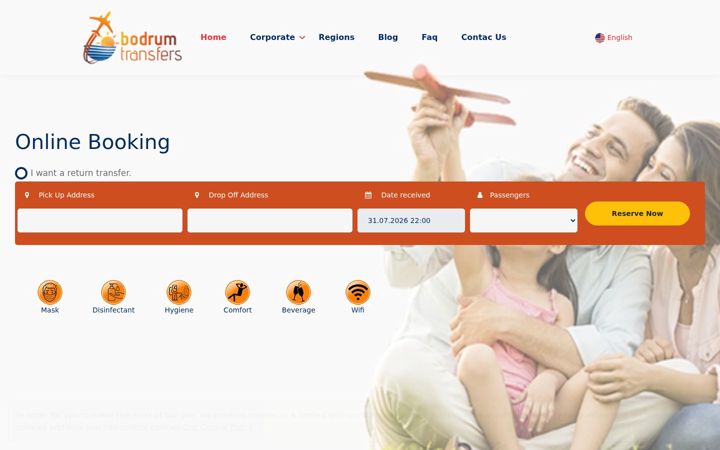Screenshot of bodrumtransfers.com