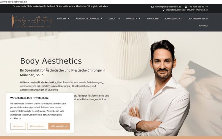Screenshot of body-aesthetics.de