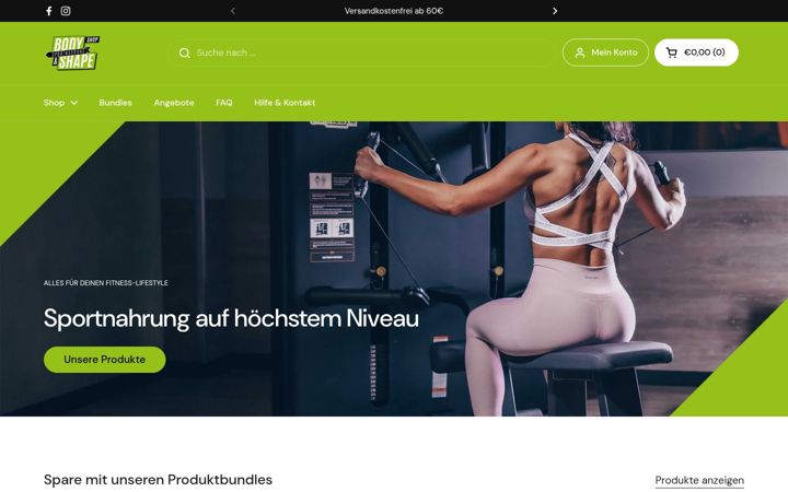 Screenshot of body-and-shape.de