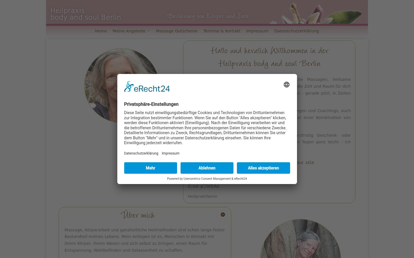 Screenshot of the consent banner shown before any interaction