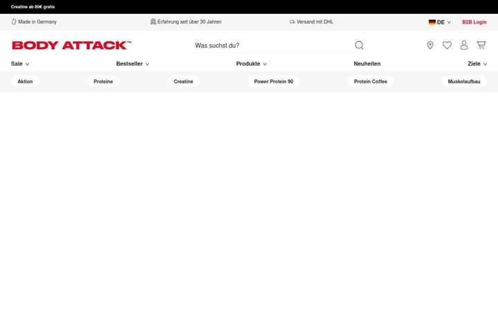 Posnetek zaslona body-attack.ch