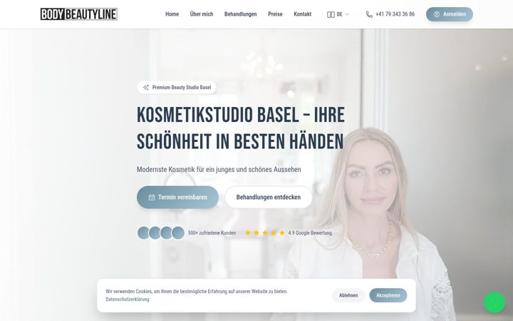 Screenshot of body-beautyline.ch