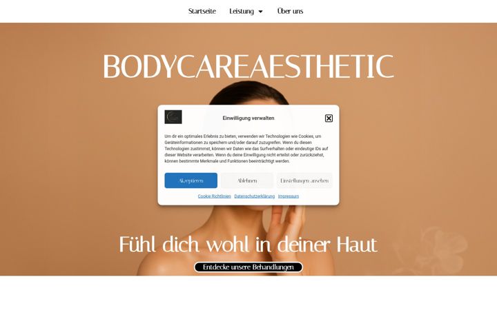 Screenshot of body-care-aesthetic.de