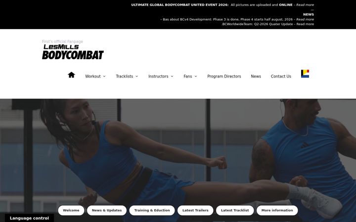 Screenshot of body-combat.eu