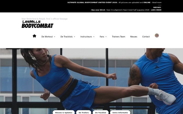 Screenshot of body-combat.nl