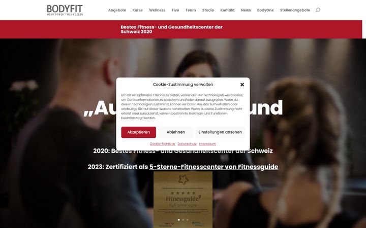 Screenshot of body-fit.ch