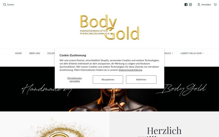 Screenshot of body-gold.de