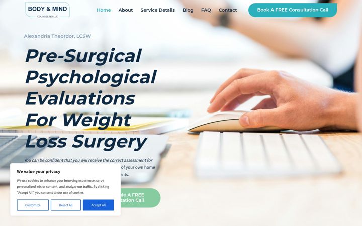 Screenshot of body-mindcounseling.com