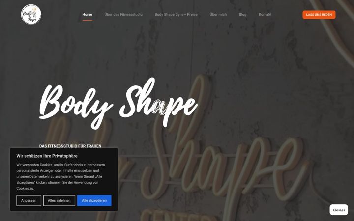 Screenshot of body-shape-gym.de