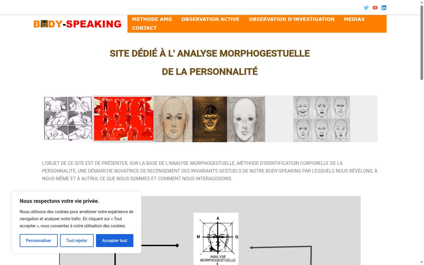 Captura de ecrã do banner de consentimento apresentado antes de qualquer interação
