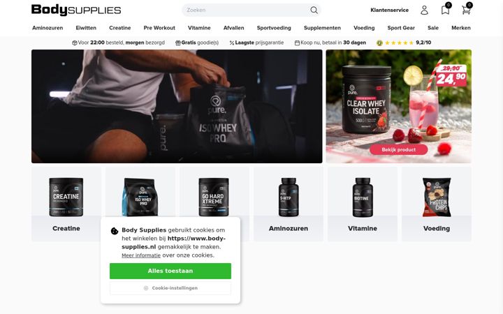 Screenshot of body-supplies.nl