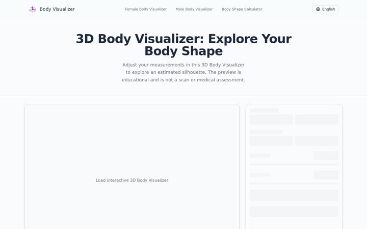 Screenshot di body-visualizer.net