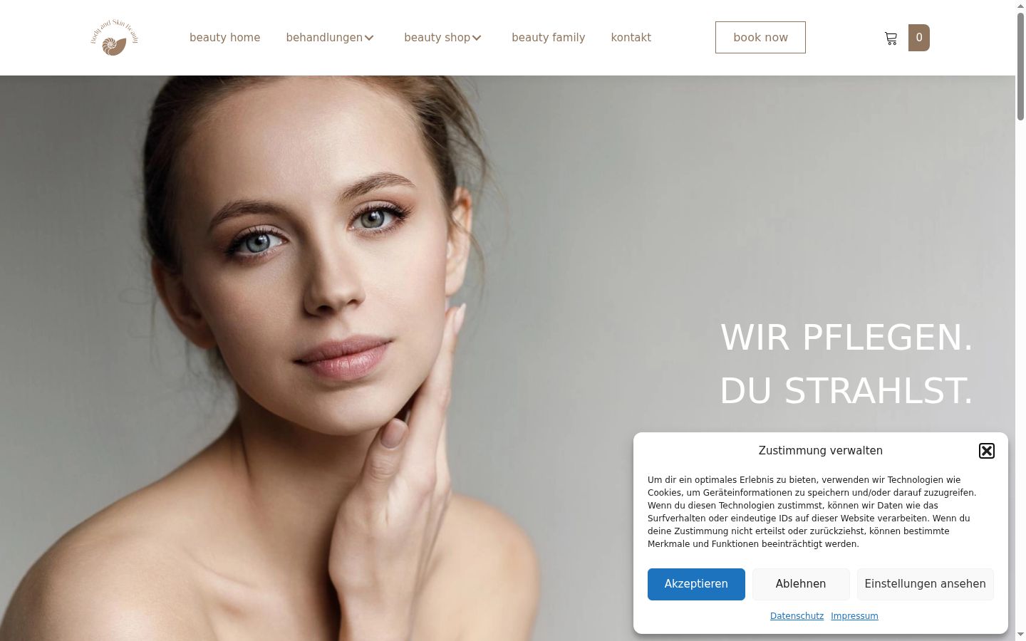 Screenshot des Einwilligungsbanners vor jeglicher Interaktion