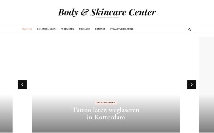 Screenshot of bodyandskincarecenter.nl